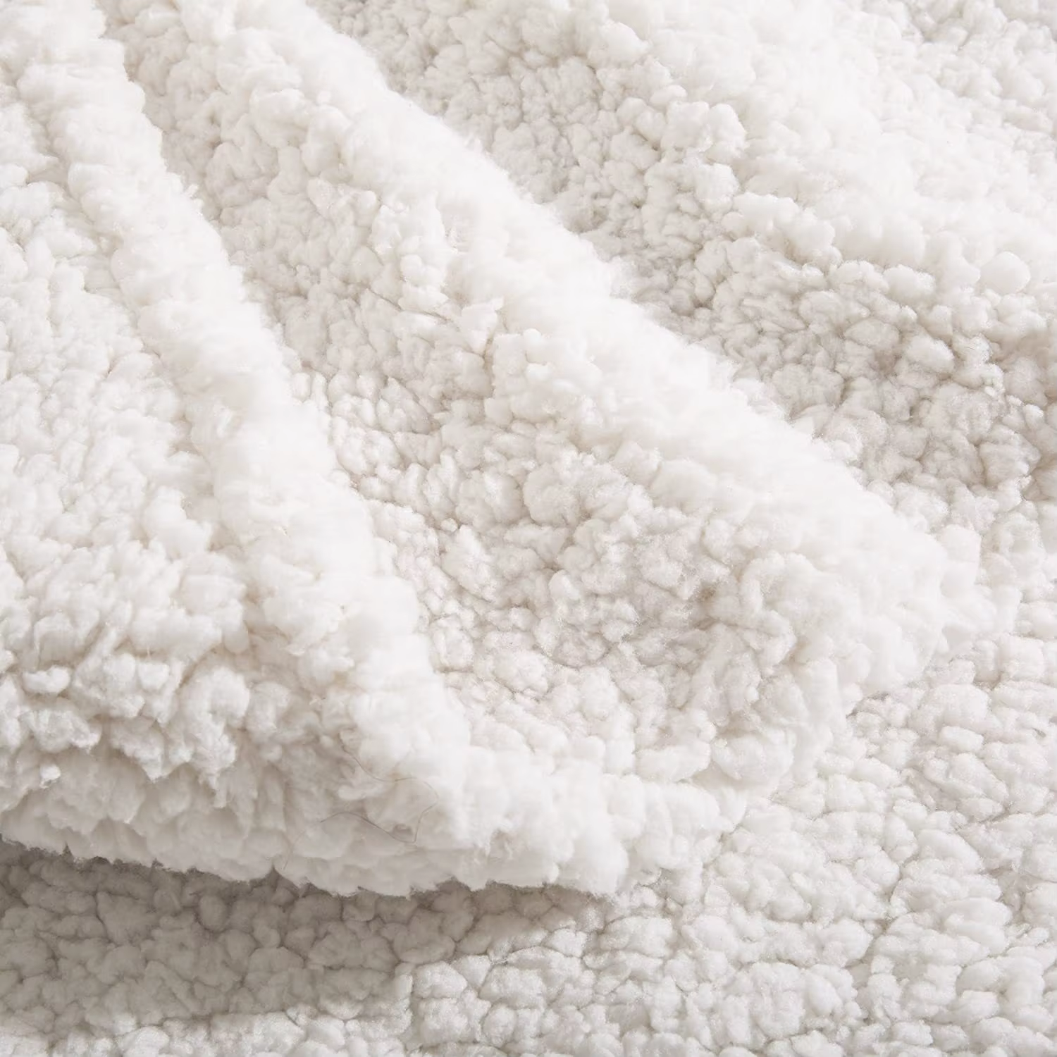 Housse de coussin en fausse laine d'agneau