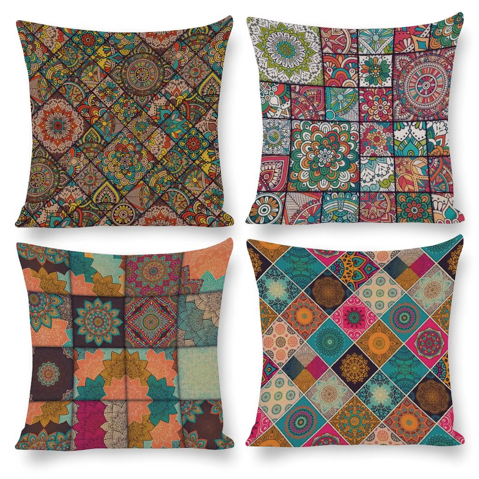 Nouveau Coussin lin 45*45 cm taie d'oreiller décor à la maison canapé oreiller