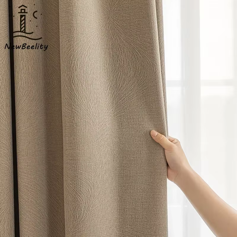 Rideaux de luxe en Chenille Beige