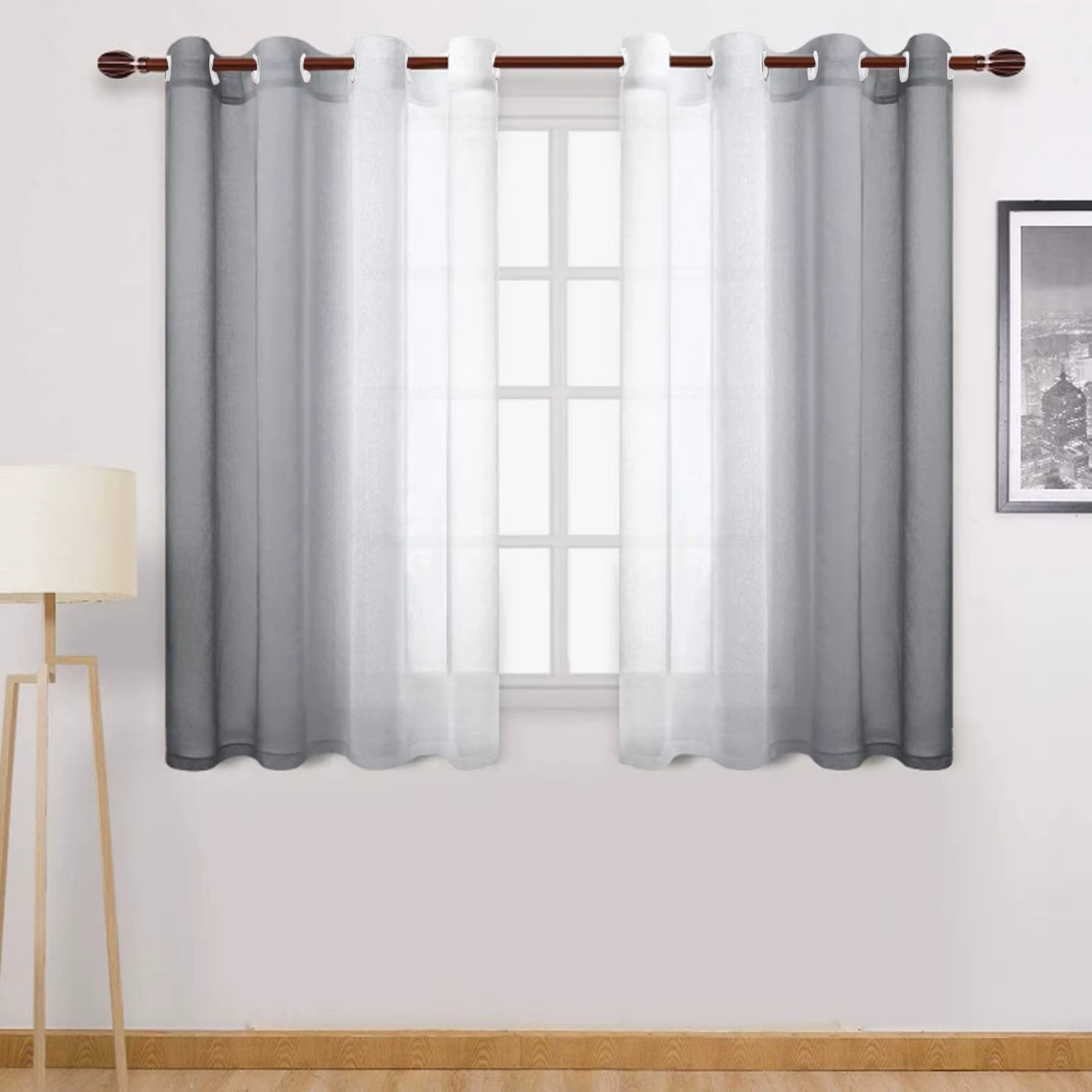 Rideaux en Tulle dégradés gauche et droite