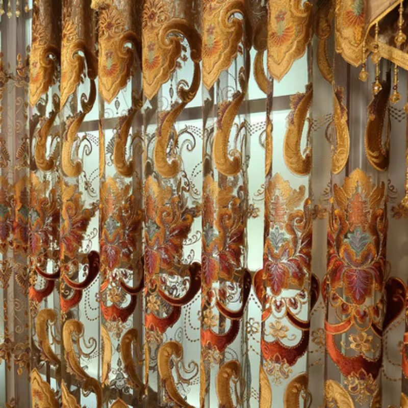 Rideaux de style européen pour salon