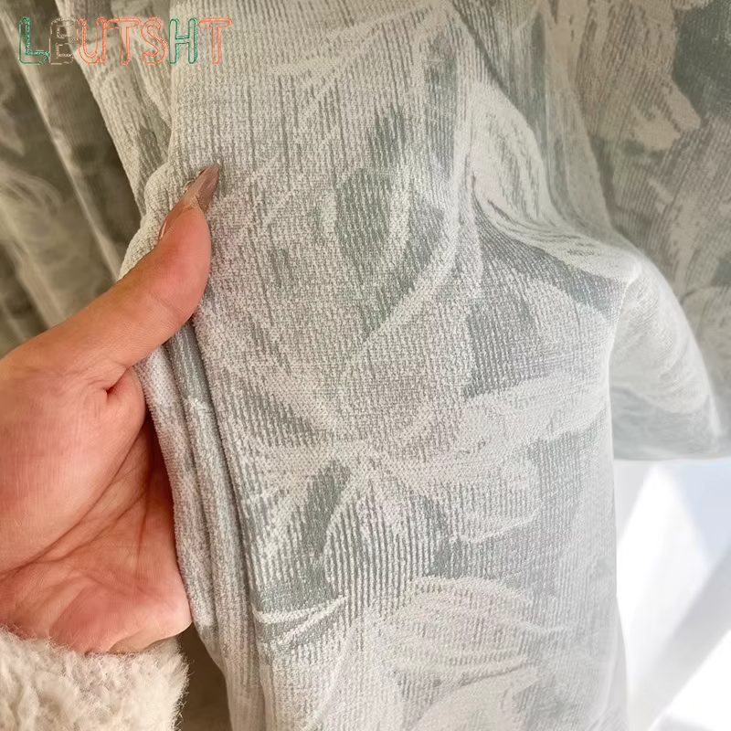 Rideau en Chenille en Relief romantique crème française