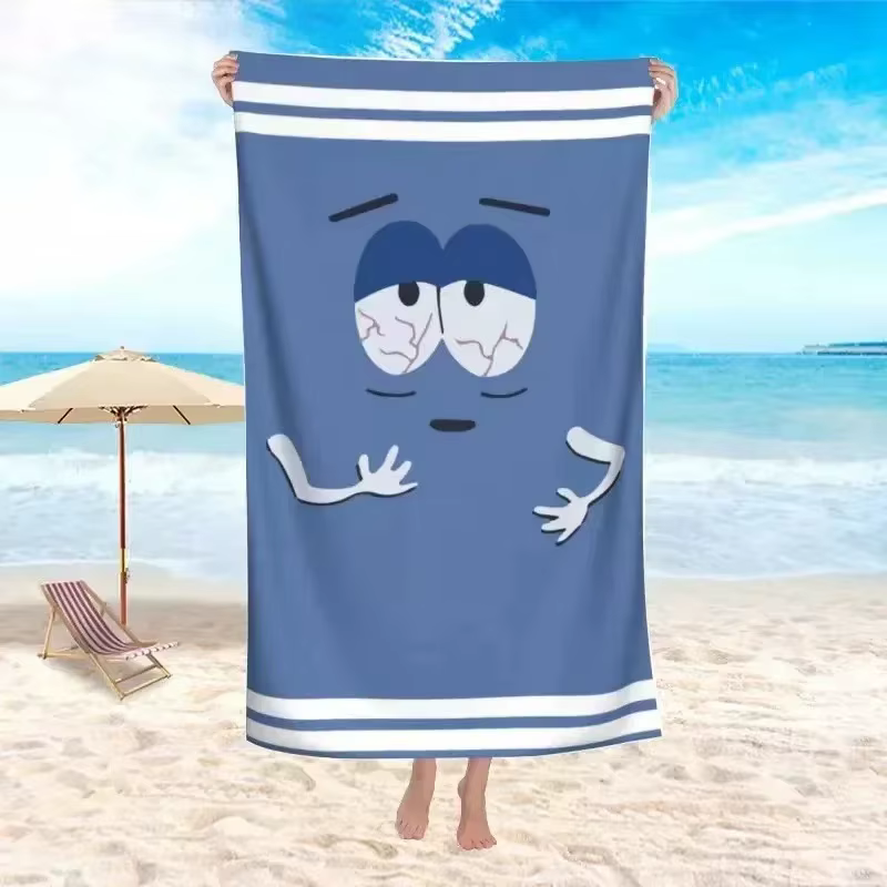 Serviette de plage amusante de dessin animé