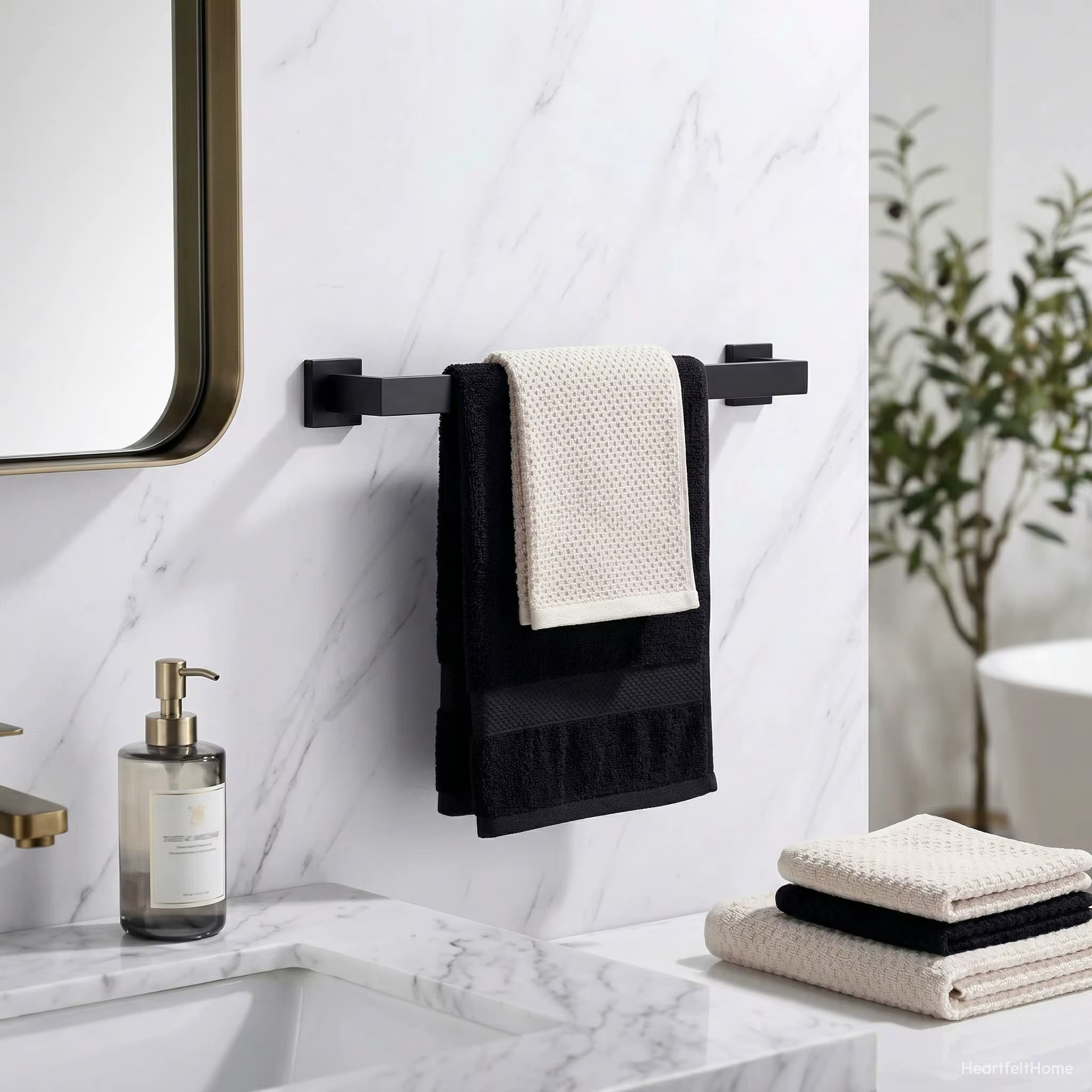 Porte-serviettes en acier inoxydable pour salle de bain
