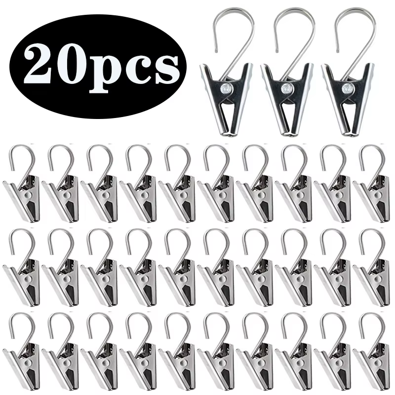 Clips de rideau en acier inoxydable