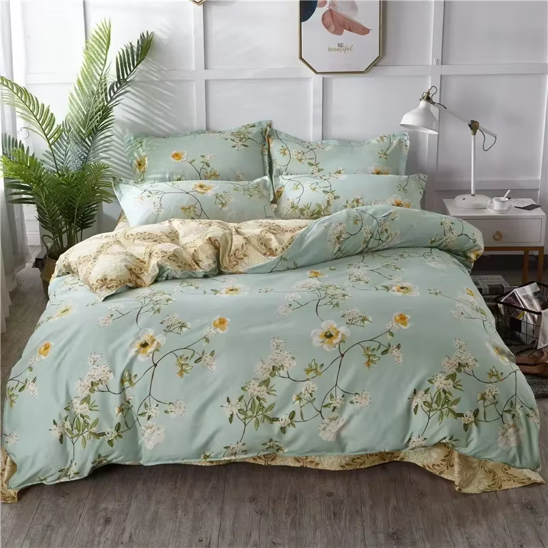 Ensemble de housse de couette et taie d'oreiller pour lit double