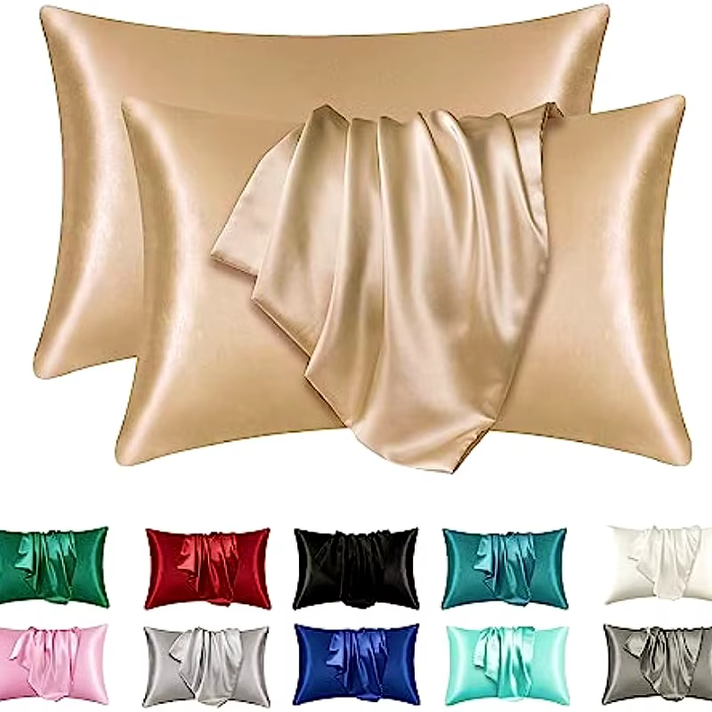 Taie d'oreiller en satin pour cheveux et peau