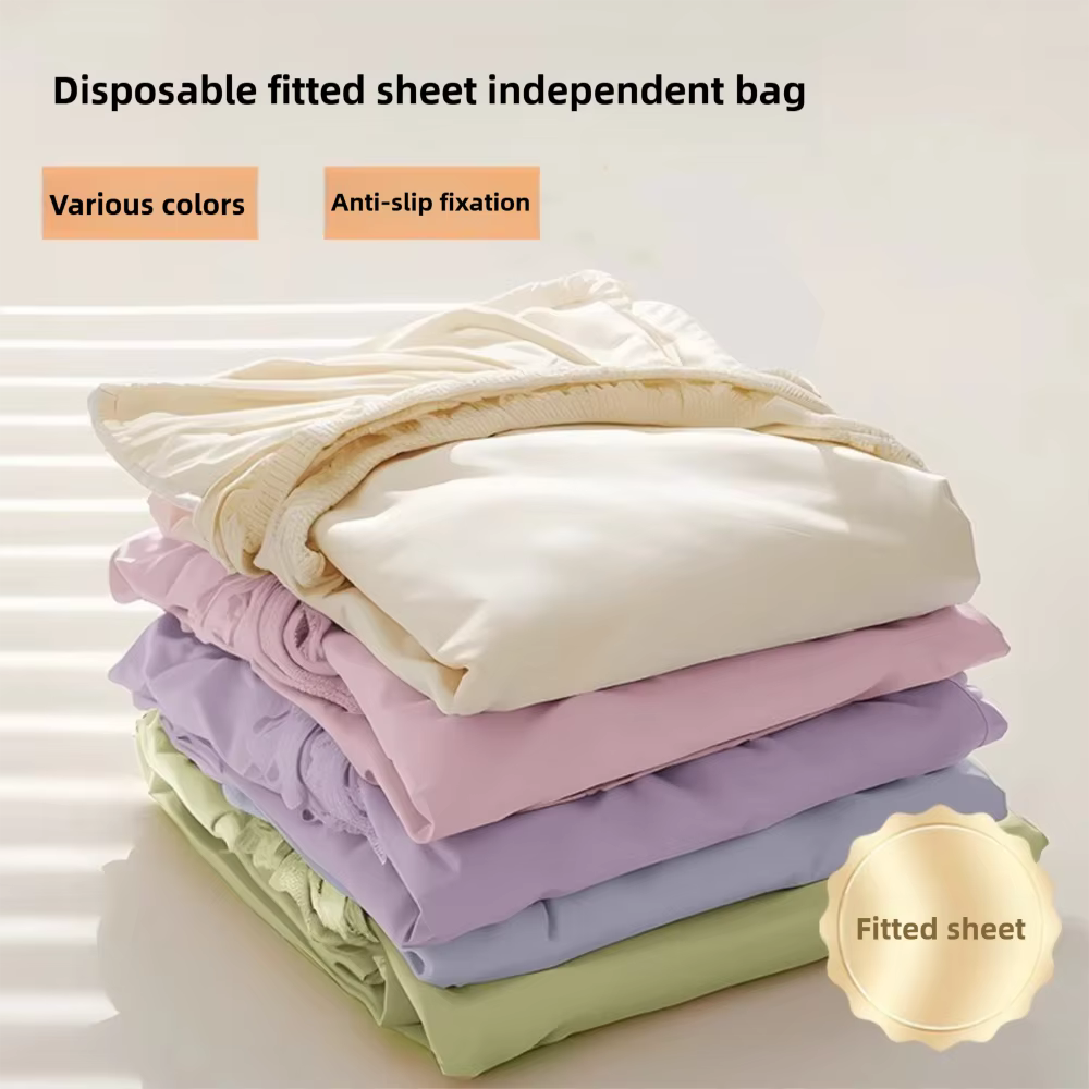Drap-housse jetable non tissé antidérapant pour lit simple