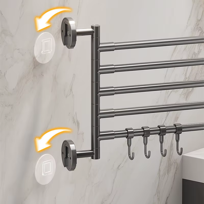 Porte-serviettes auto-adhésif pour salle de douche