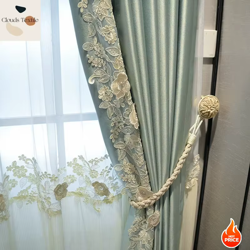 Nouveau rideau moderne chambre salon fini Villa française européenne Cortinas Para La Sala