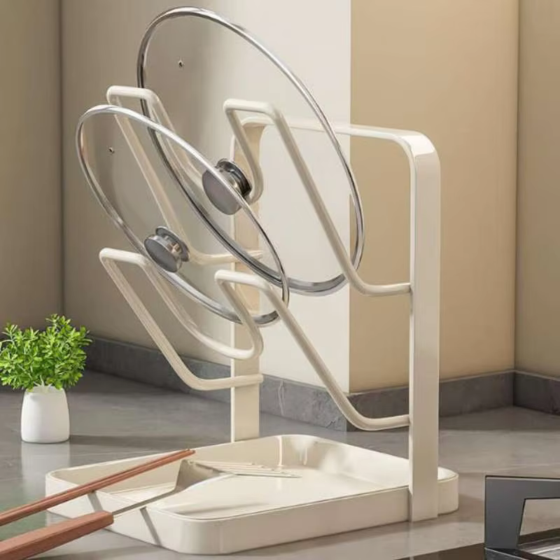 ​ Support de rangement double couche pour couvercles de casseroles et planches à découper