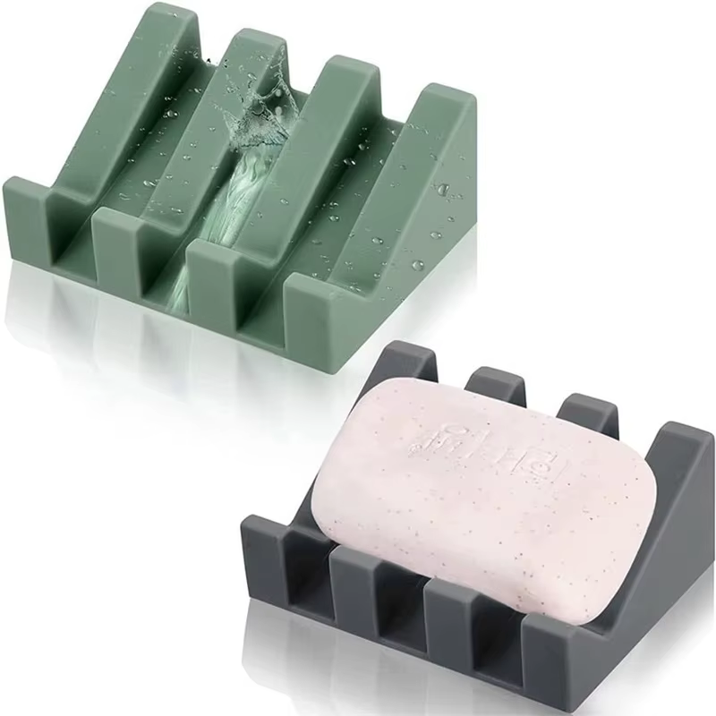 Porte-savon en silicone pour salle de bain