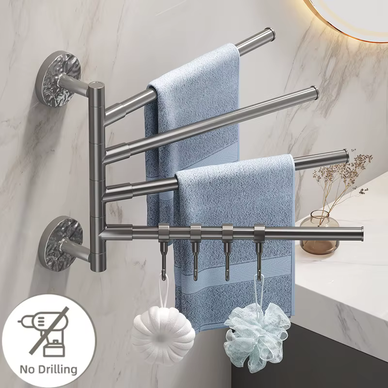 Porte-serviettes auto-adhésif pour salle de douche