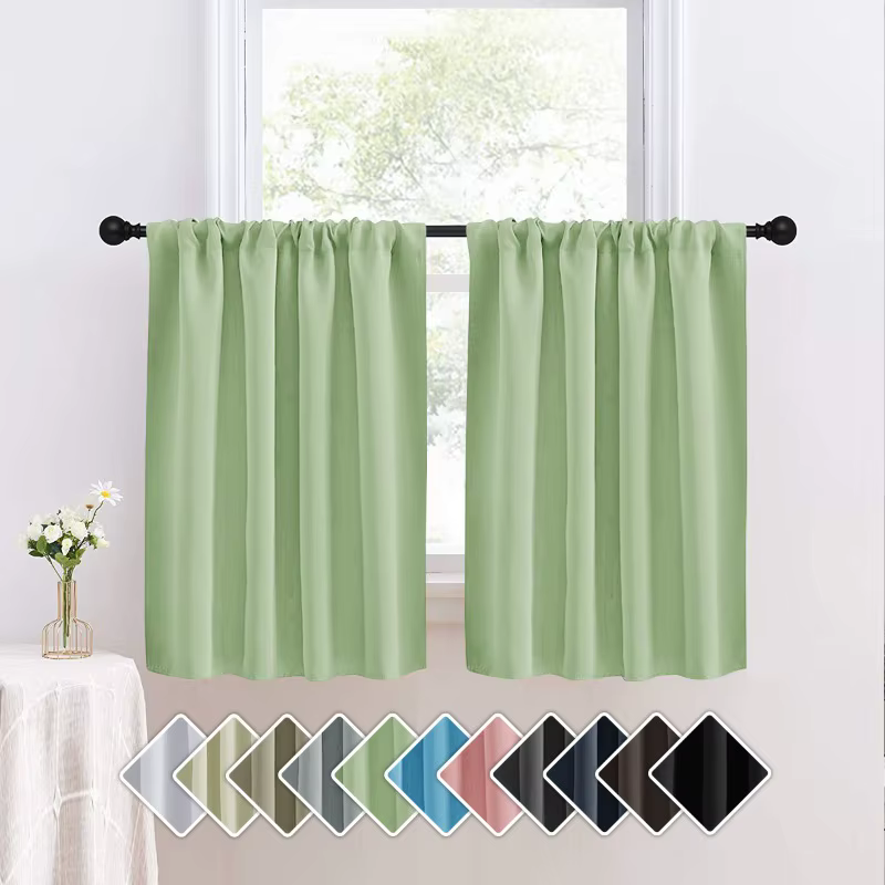Rideau court moderne Simple de couleur unie de haute précision