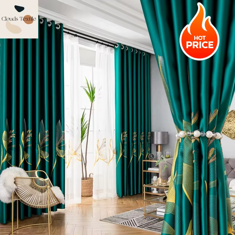 Rideaux de luxe de haute qualité de Style européen pour salon salle à manger chambre hommage brocart