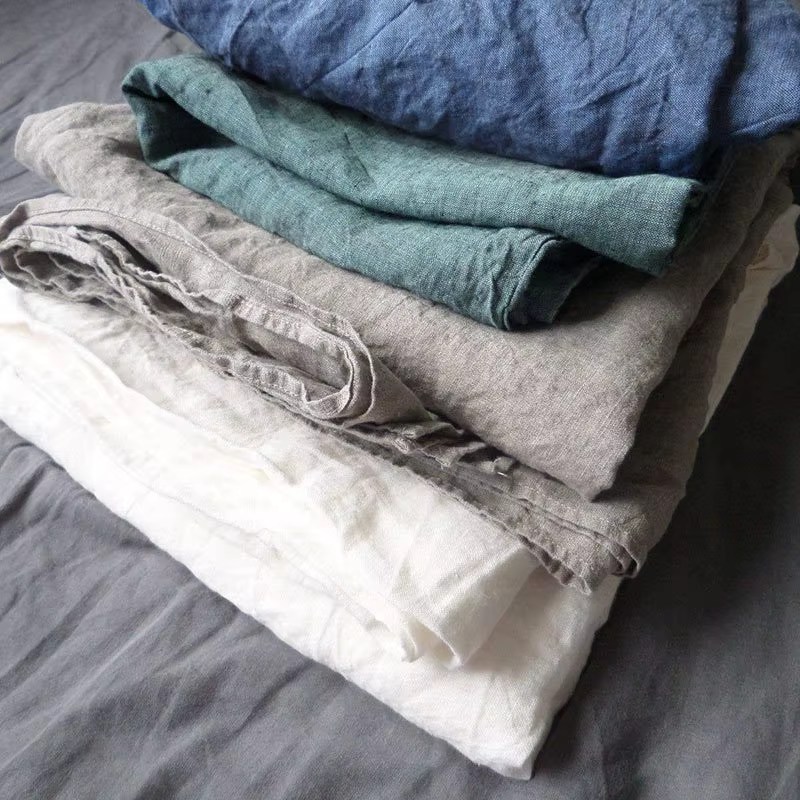 Drap de Lit pio en Lin 100% Lavé Naturel France AREX