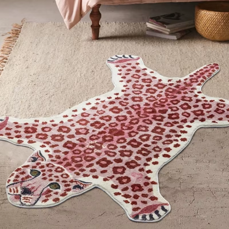Tapis de salon dessin animé léopard décorer mode chambre