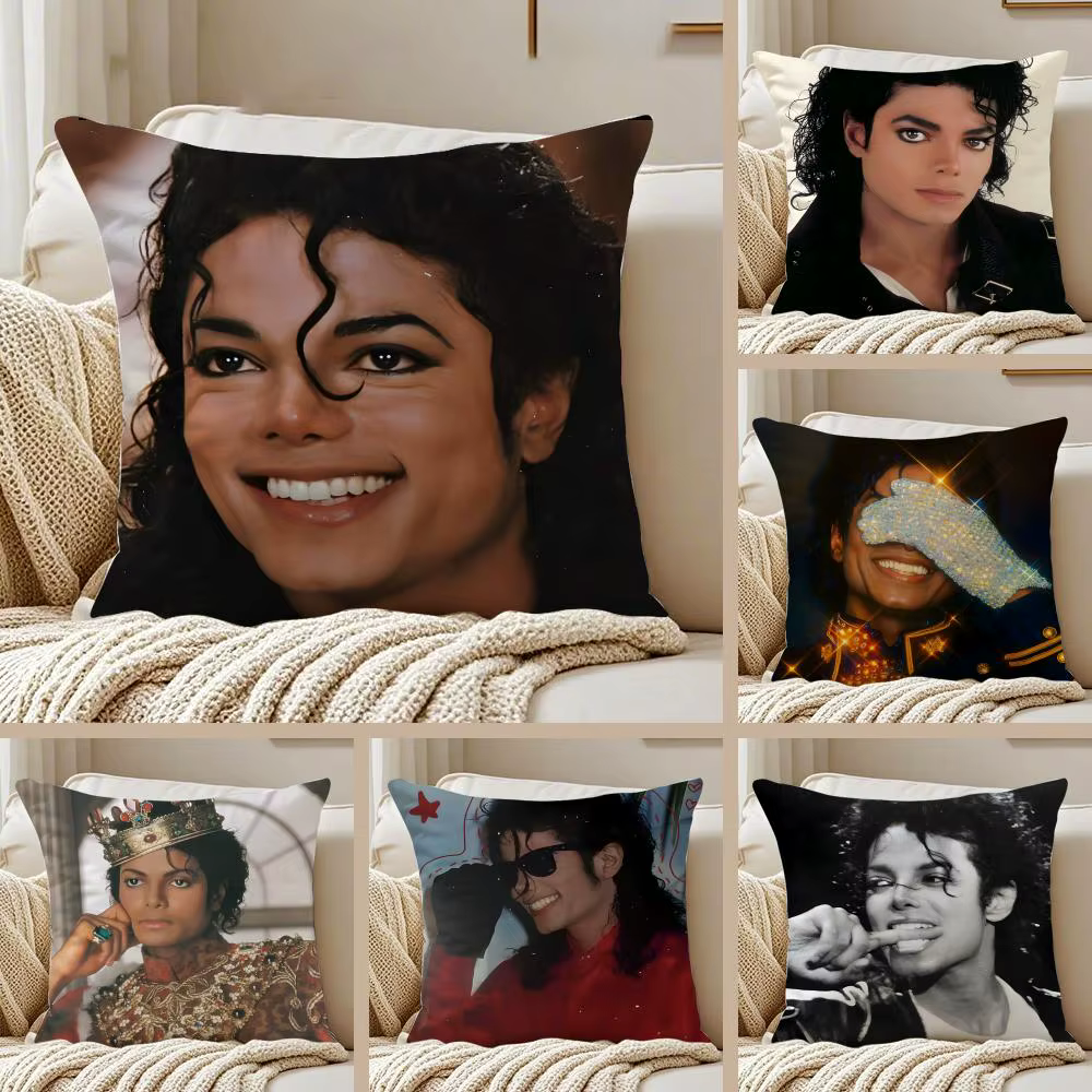 Housse de coussin Pop Music M-Michael Jackson