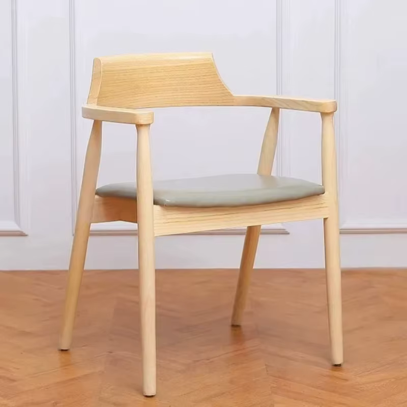 Vanité en bois salle à manger chaise nordique Salon moderne ergonomique