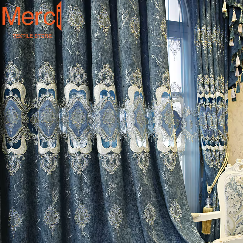 Rideaux de luxe européens pour salon