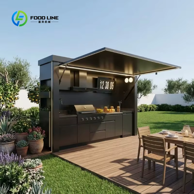 Cuisine extérieure modulaire personnalisée avec évier