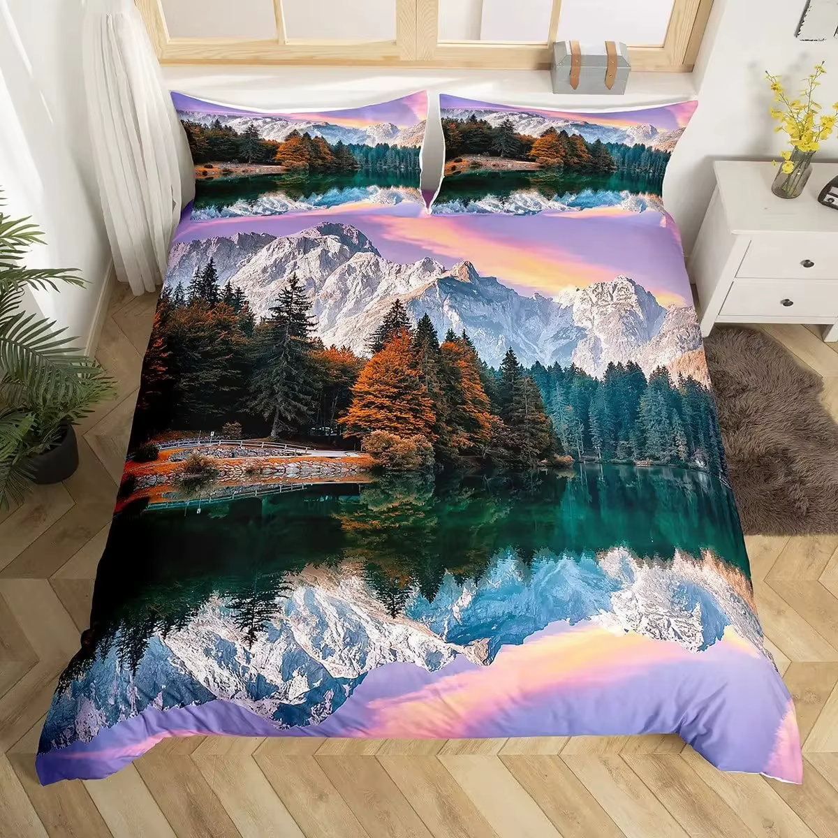 Housse de couette paysage naturel