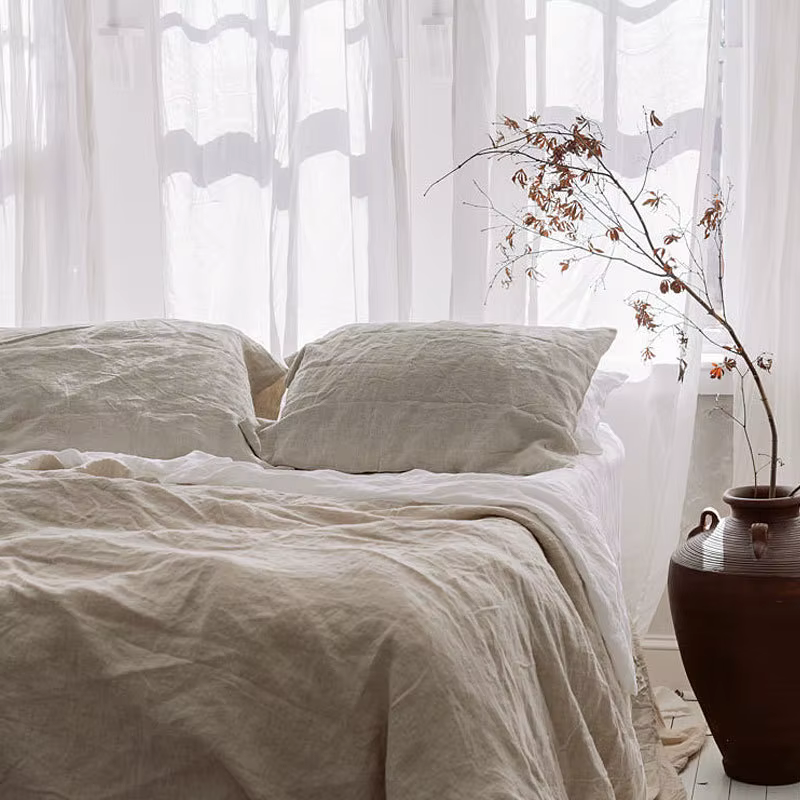 Ensemble de draps de lit 4 pièces 100% lin pur