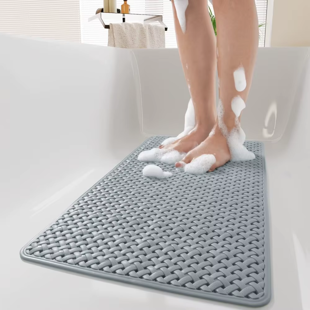 Tapis de baignoire antidérapant avec ventouses