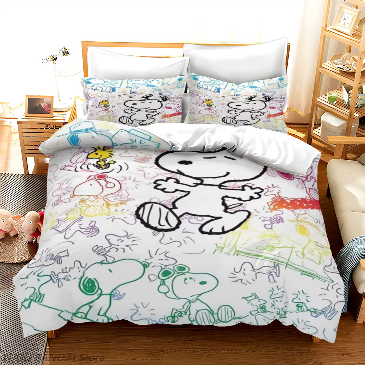 Parure de lit de luxe Snoopy