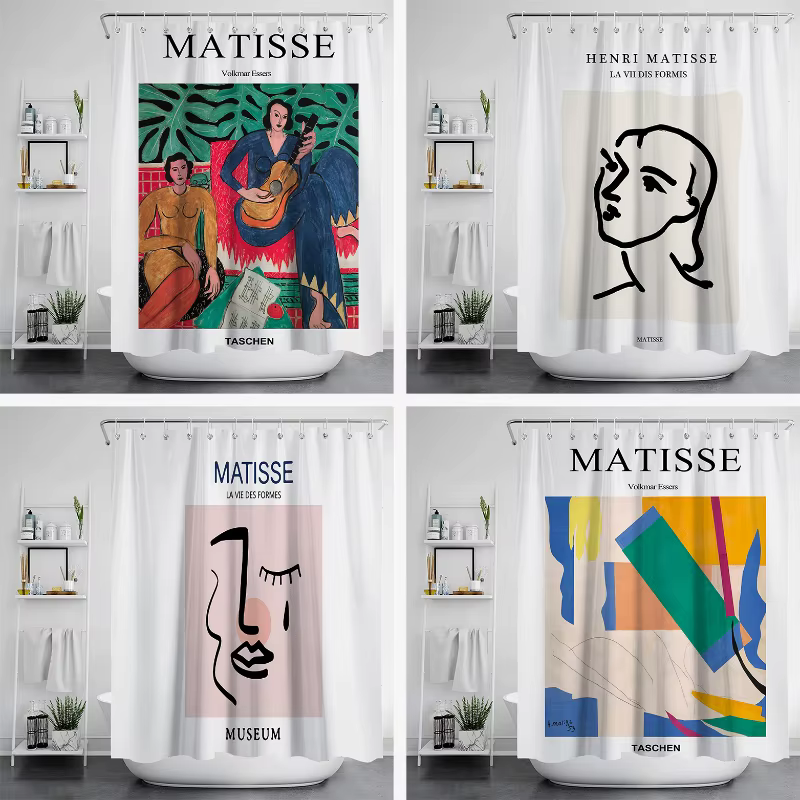 Rideau de douche imperméable et anti-moisissure
