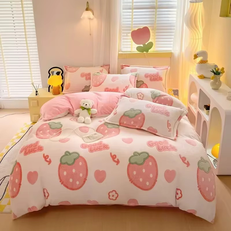 Juste de couette douce et chaude pour adultes et enfants