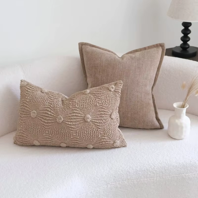 Housse de coussin à bulles froissées