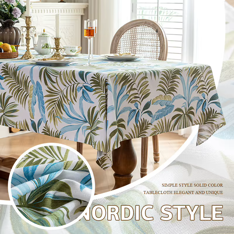Nappe rectangulaire feuilles de plantes vertes tropicales