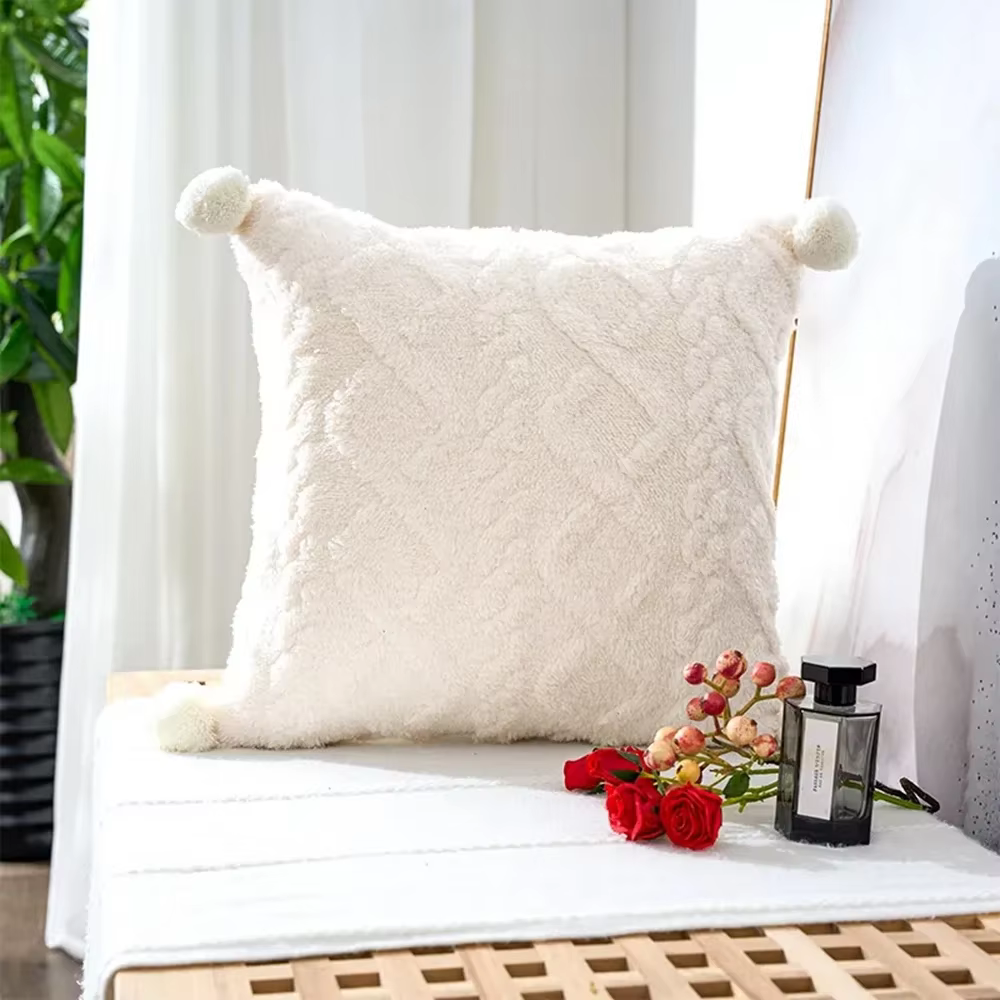 Housse De Coussin en peluche