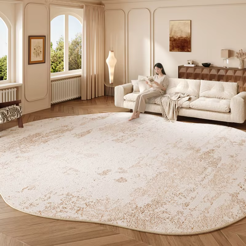 Grand tapis de décoration de chambre à coucher de Style crème