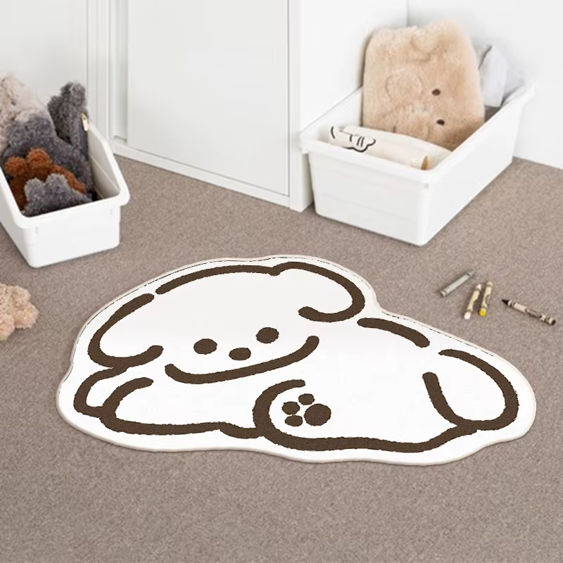 VIKAMA dessin animé chiot tapis confortable doux Cool chambre chevet