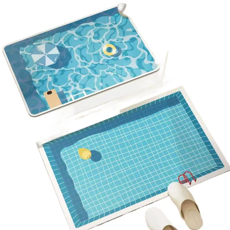 Tapis de sol antidérapant en caoutchouc pour salle de bain