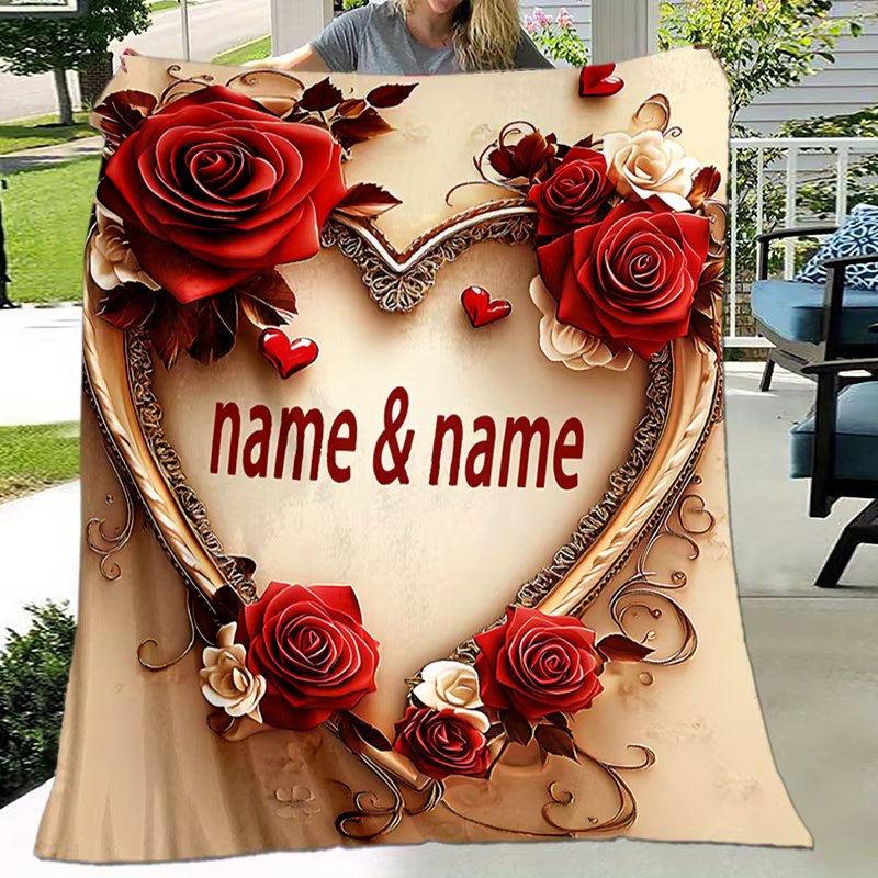 Couverture d'amour personnalisée pour couple