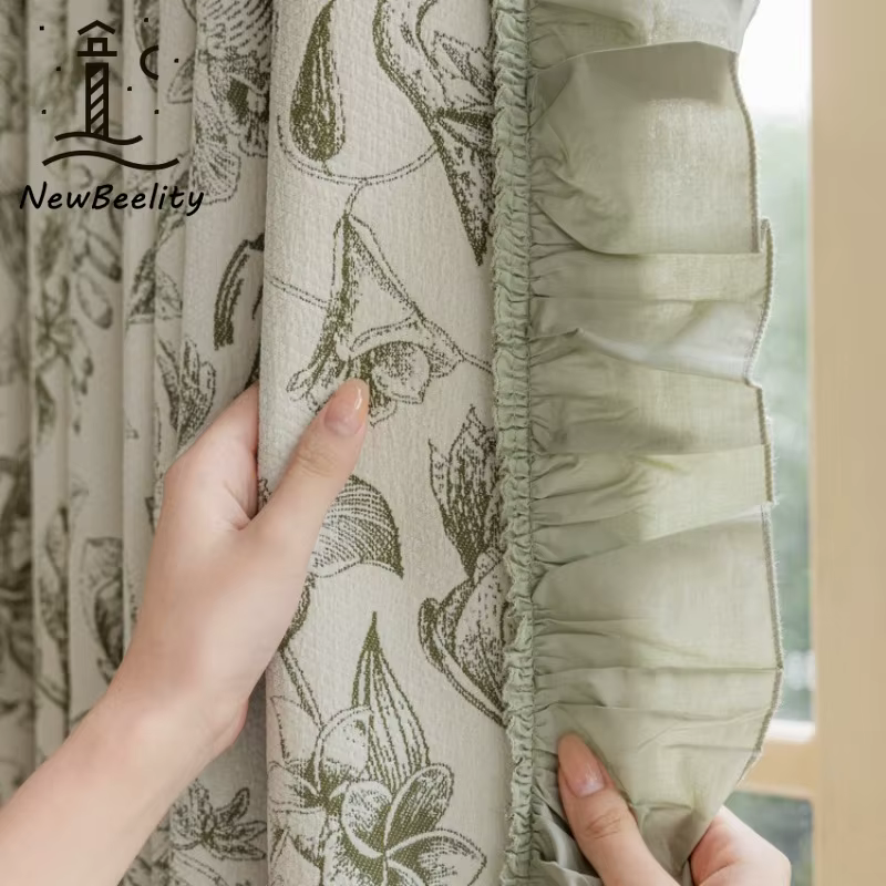 Rideaux occultants en Chenille Jacquard coloré