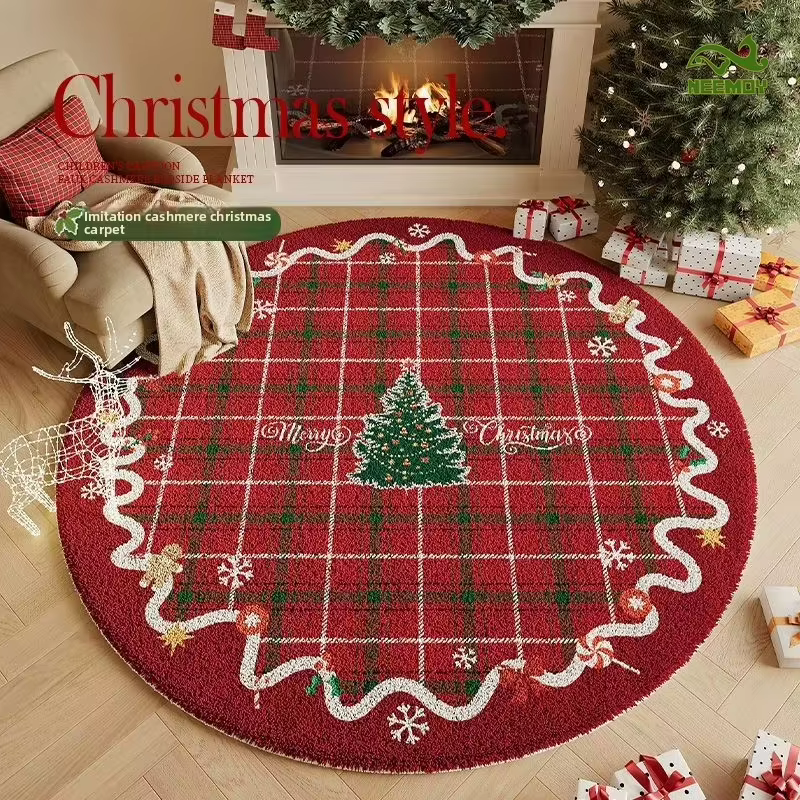 Tapis circulaire de noël limité pour salon