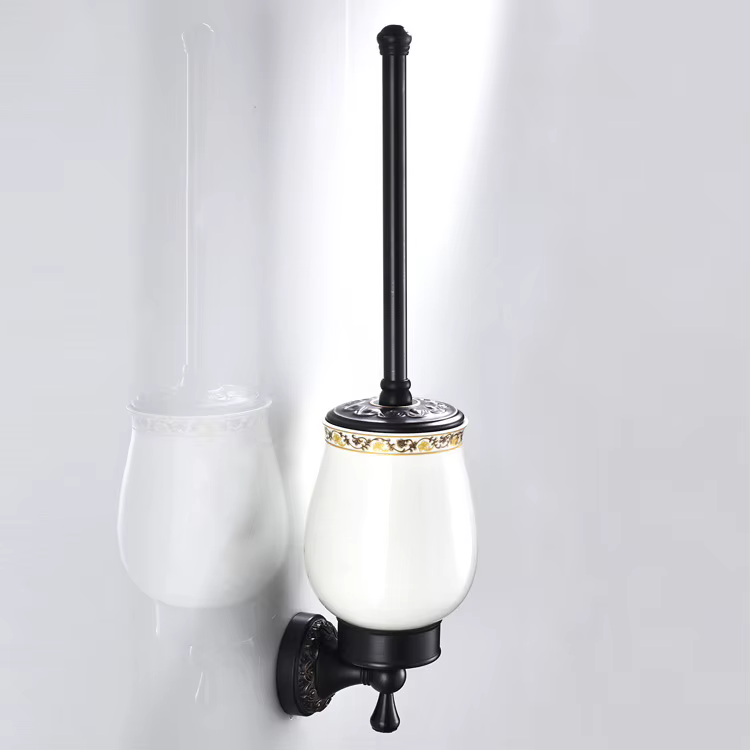 HOAccessrespiration-Brosse de toilette et support en bronze huilé
