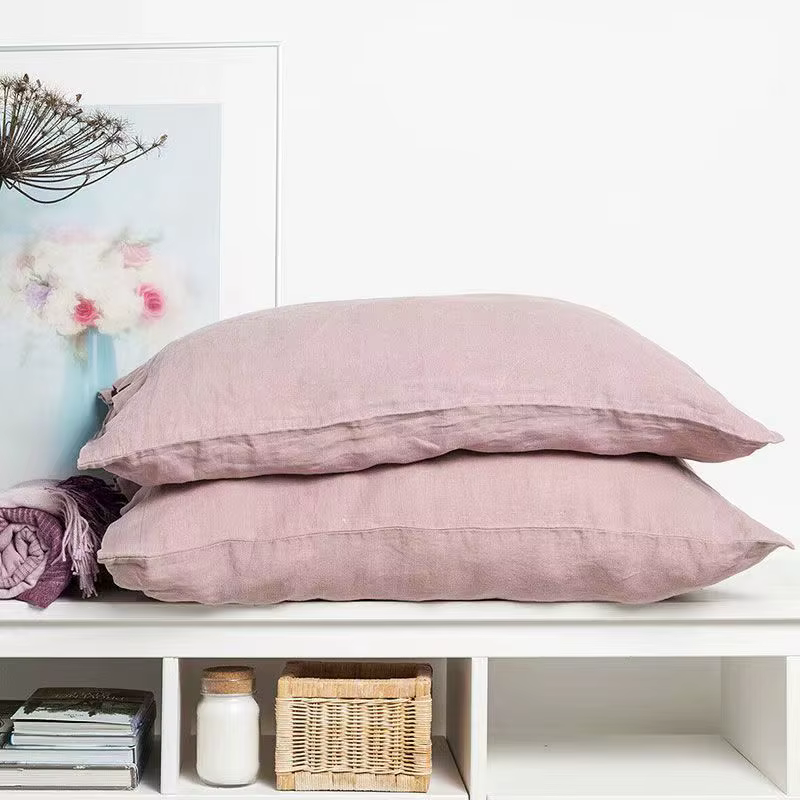 Housse de coussin en lin pur 100% naturel