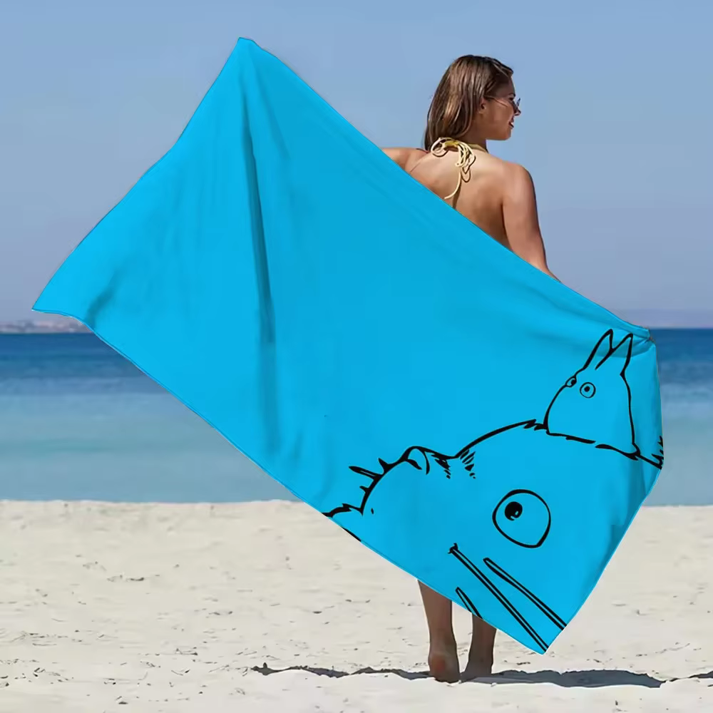 Totoros séchage rapide sèche-serviettes grande serviette de plage en coton homme Stiche serviettes de bain Tualla pour