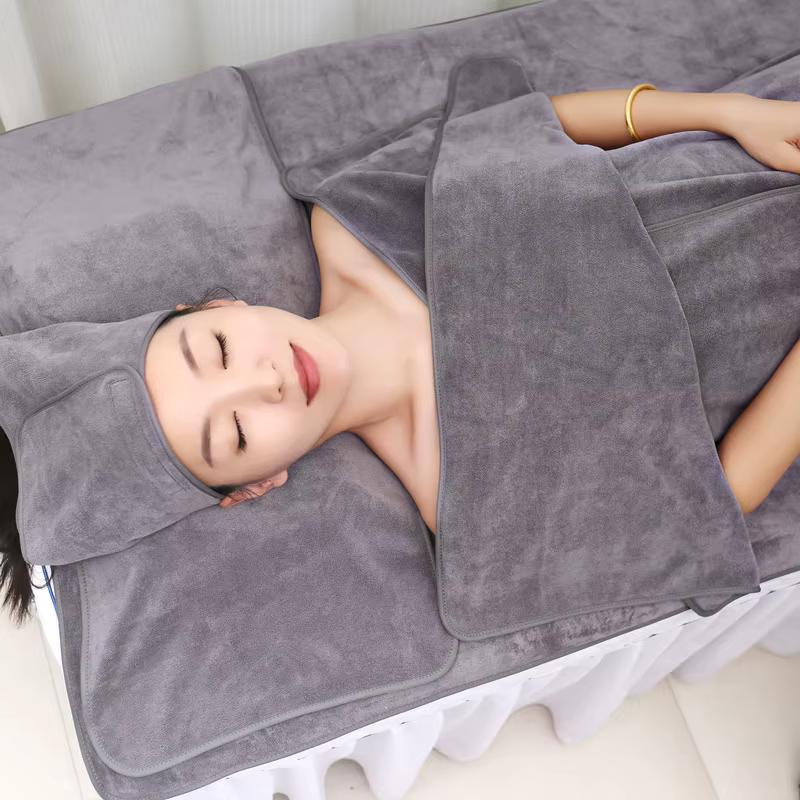 La salle de bain à domicile absorbe l'eau rapidement Salon de beauté serviette douce et confortable sac