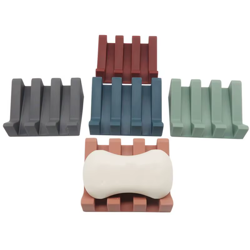 Porte-savon en silicone pour salle de bain