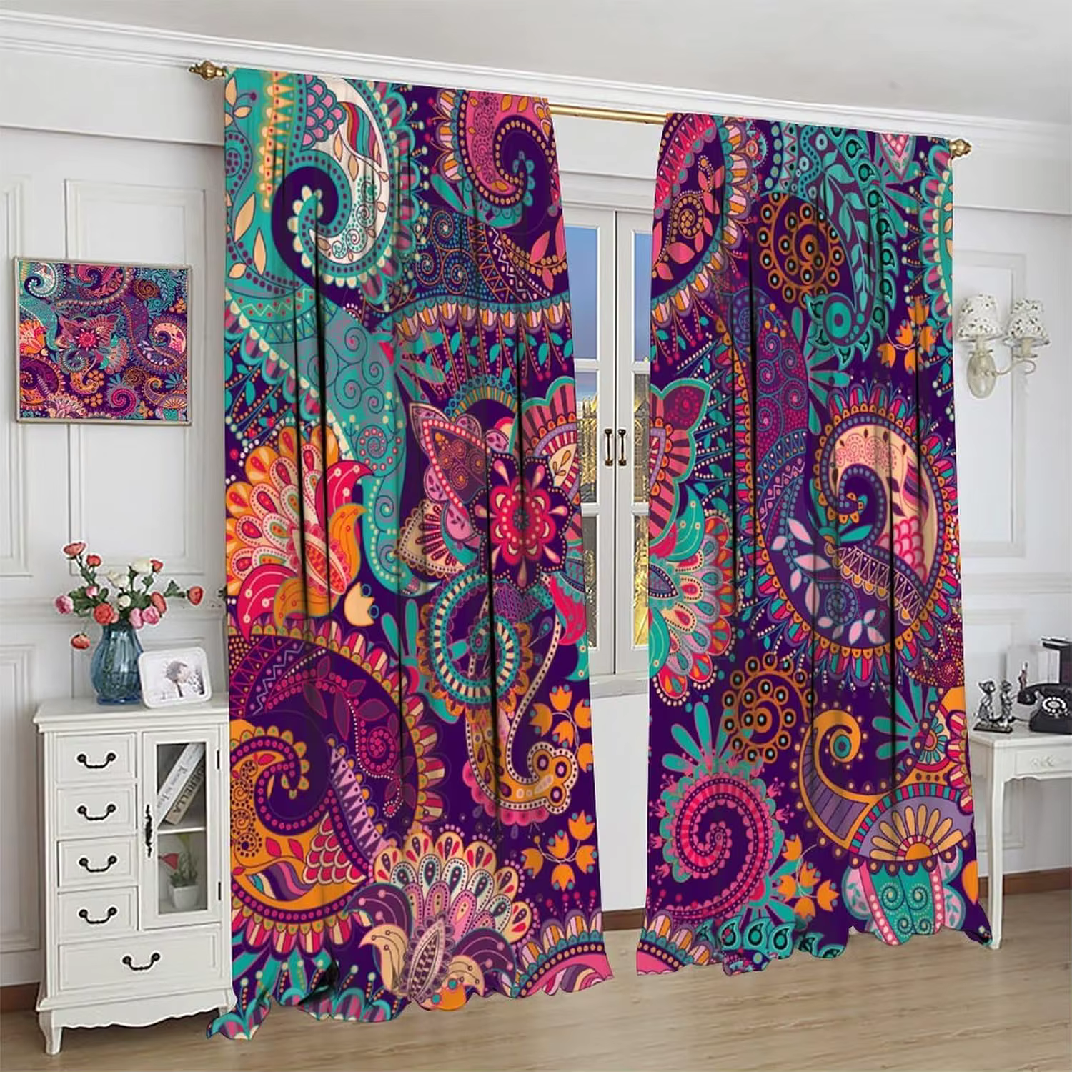 Rideaux Indiens Mandala Bohèmes