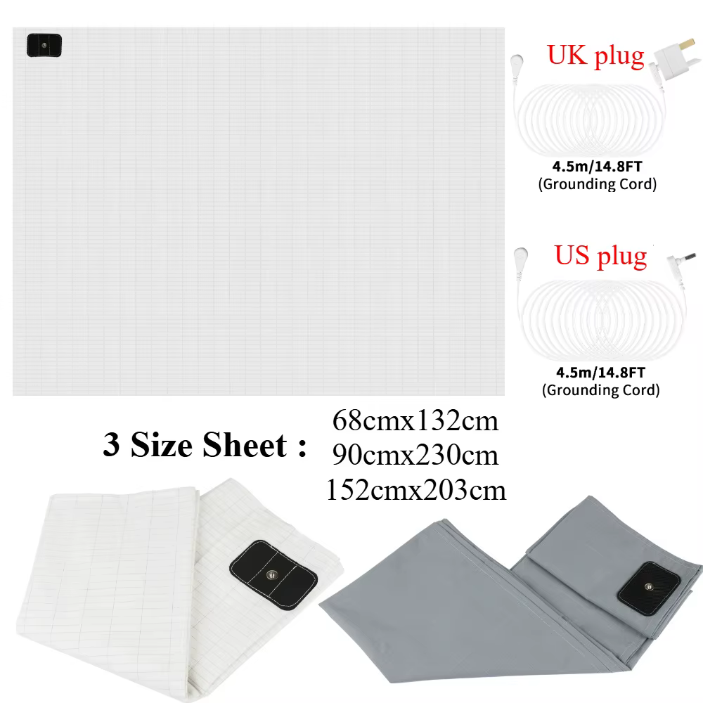 Drap de lit 90% coton 10% Fiber d'argent