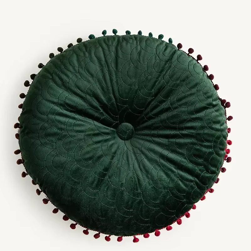 Coussin rond décoratif pour la maison