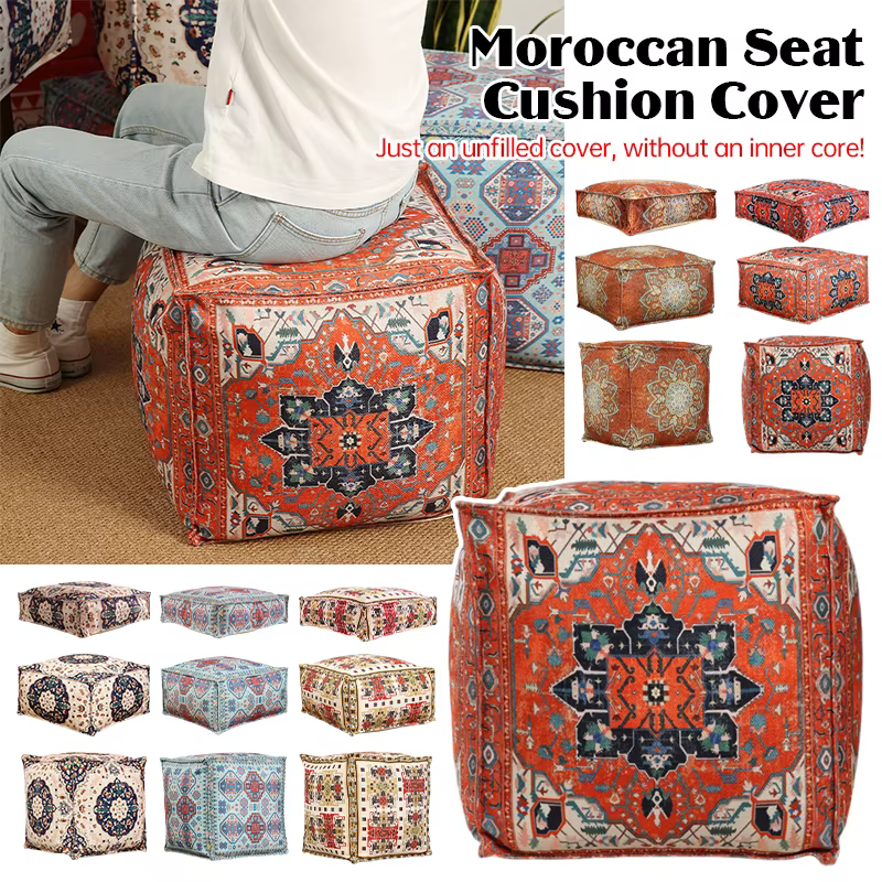 Housse de coussin de méditation marocaine 45x45cm