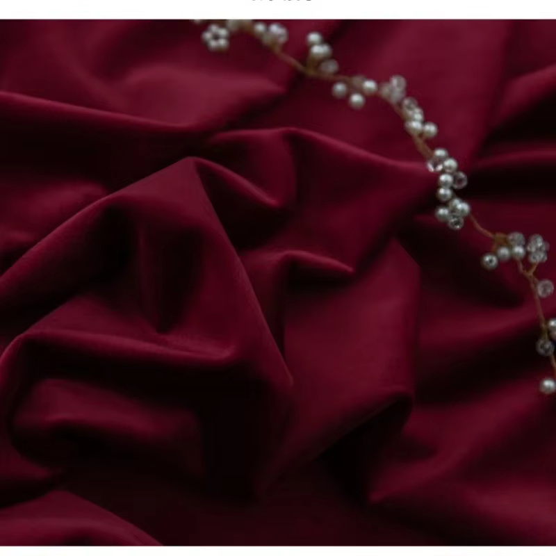 Nouveau rideau de velours de luxe rouge vin européen pour salon salle à manger chambre rétro américain Simple nordique épais cantonnière mariage